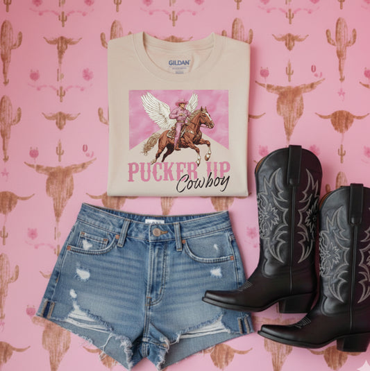 Pucker Up Cowboy Tee